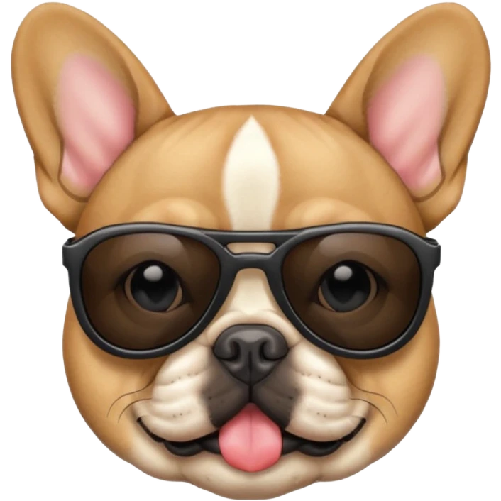 french bulldog wearing sunglasses  emoji