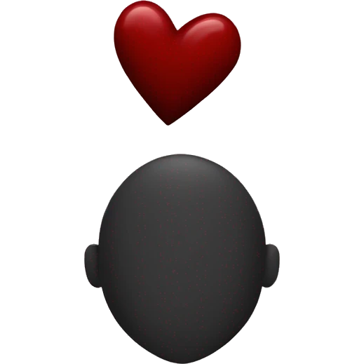 dark red heart emoji