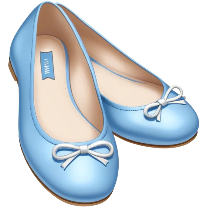 Blue ballet flats miu miu emoji
