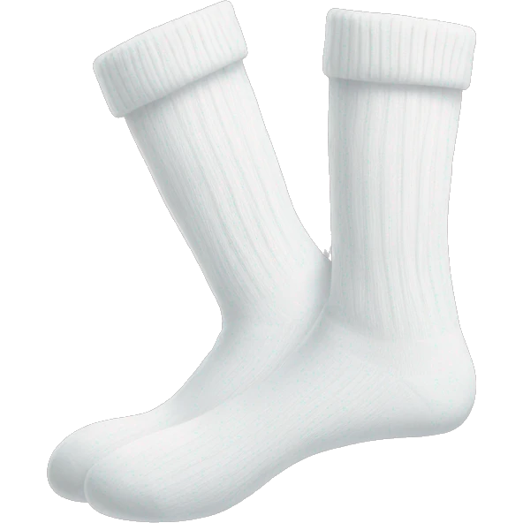 Cozy white socks  emoji