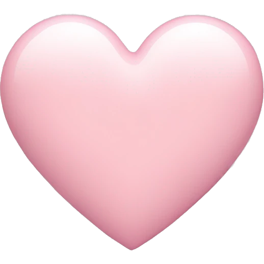 Lighter pastel pink heart emoji