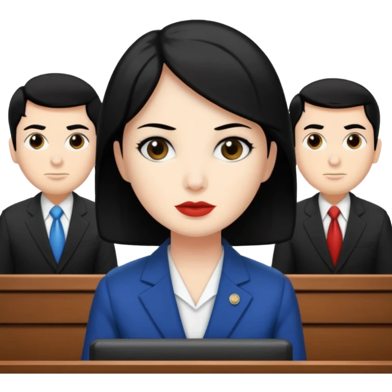 congressional meeting of people with black hair and white skin emoji
