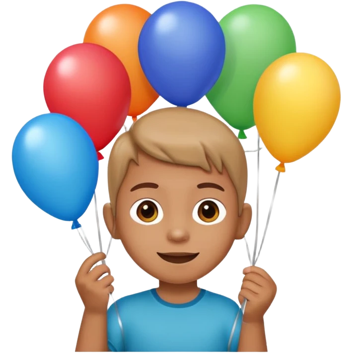 Balloons holder kid emoji