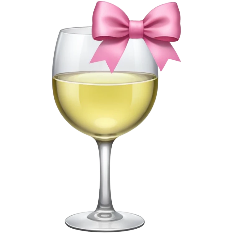 white win cup with pink bow emoji