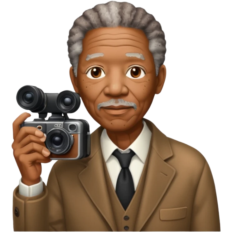 morgan freeman with camera emoji