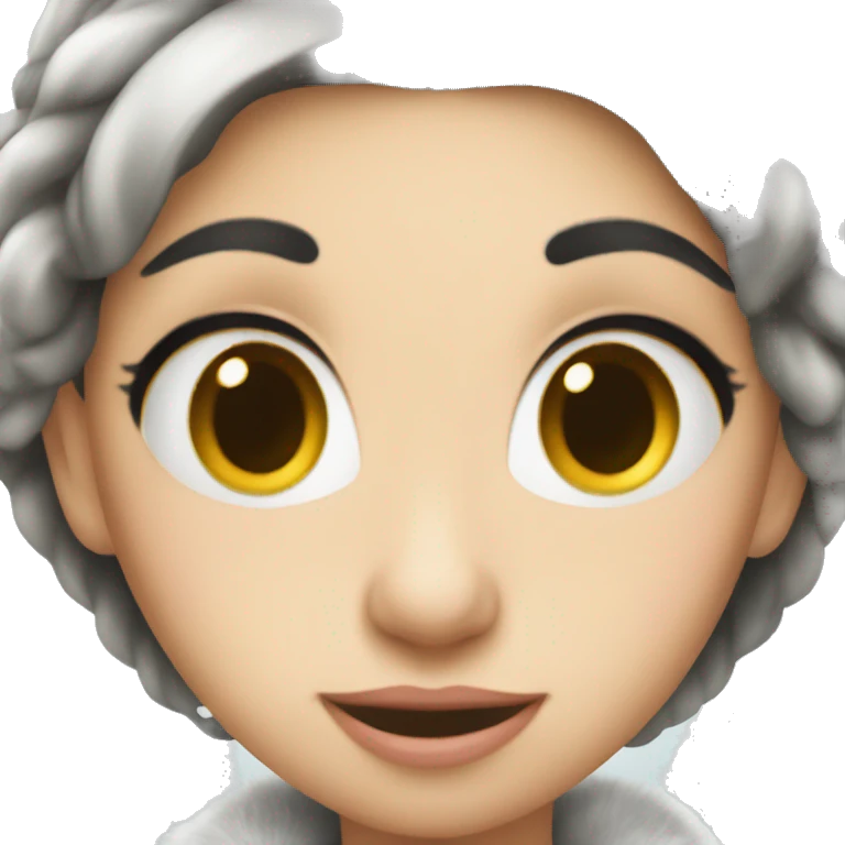 Young dark haired Christmas princess emoji