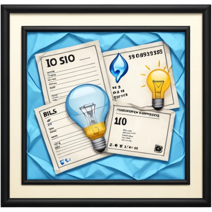 gastos comunos, luz, agua, gas emoji