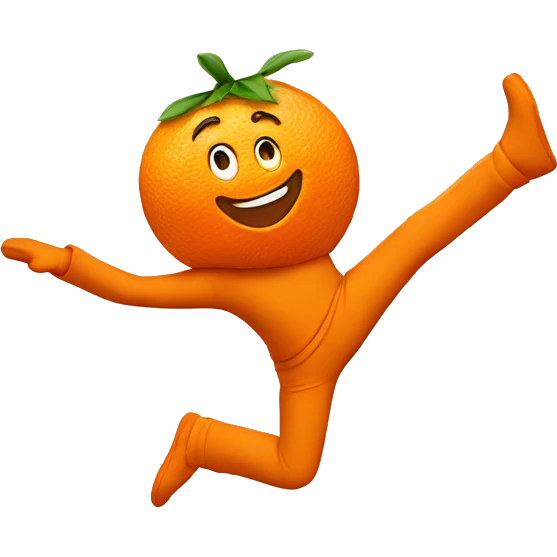 orange donald turns doing a cartwheel  emoji