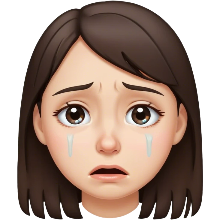 crying full of tears girl brunette emoji