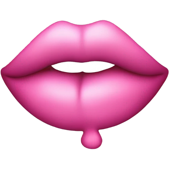 Pink kiss emoji