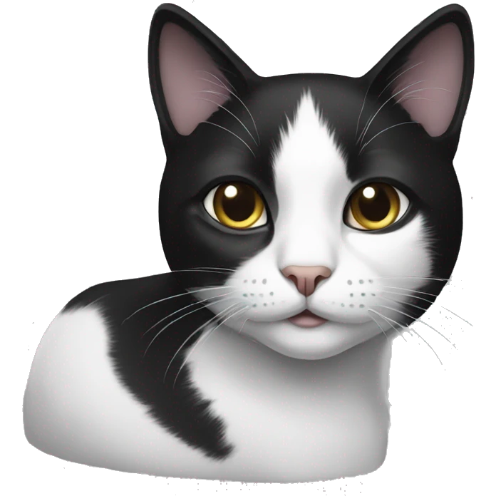 Black and white cat emoji