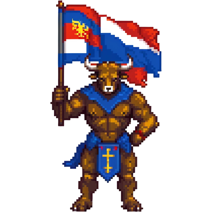 minotaur with russian flag emoji