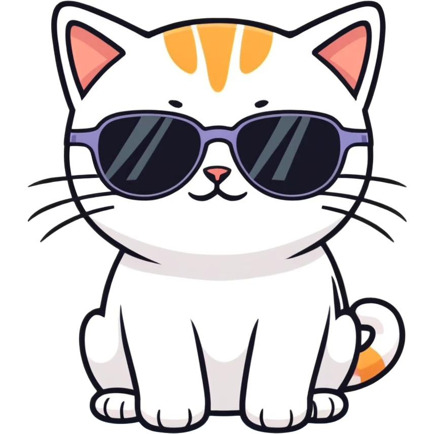 Cat with sunglasses emoji