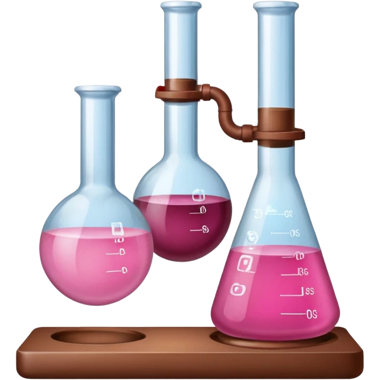 pink and brown chemistry lab equipment emoji