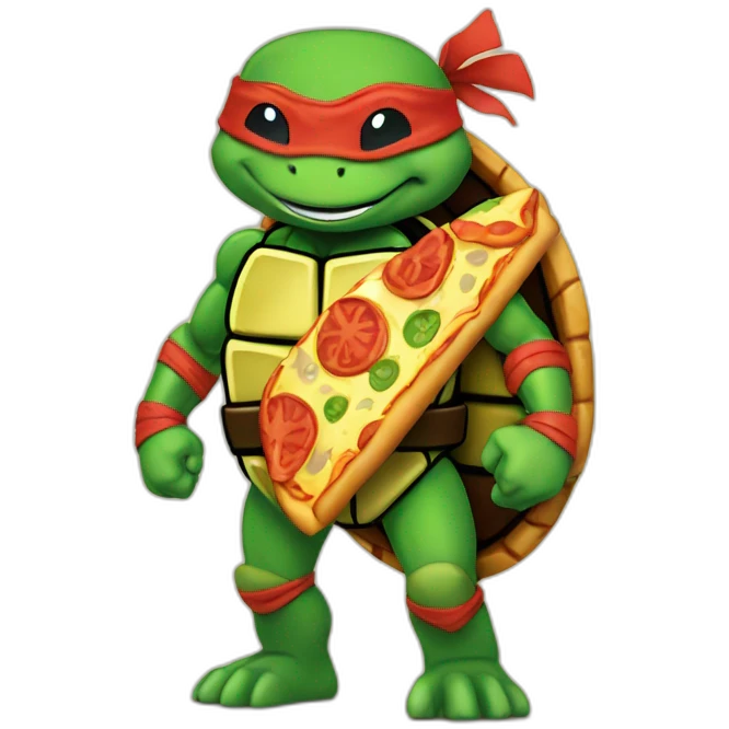 TMNT with pizza emoji