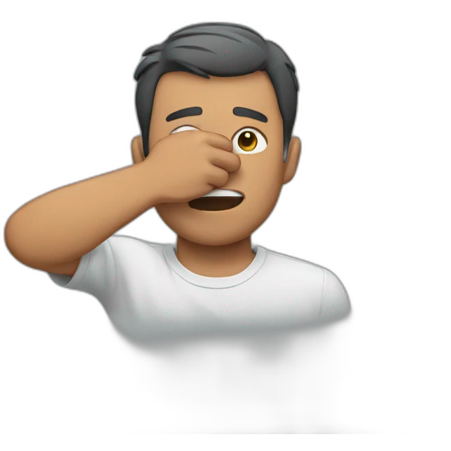 Man slapping his face emoji