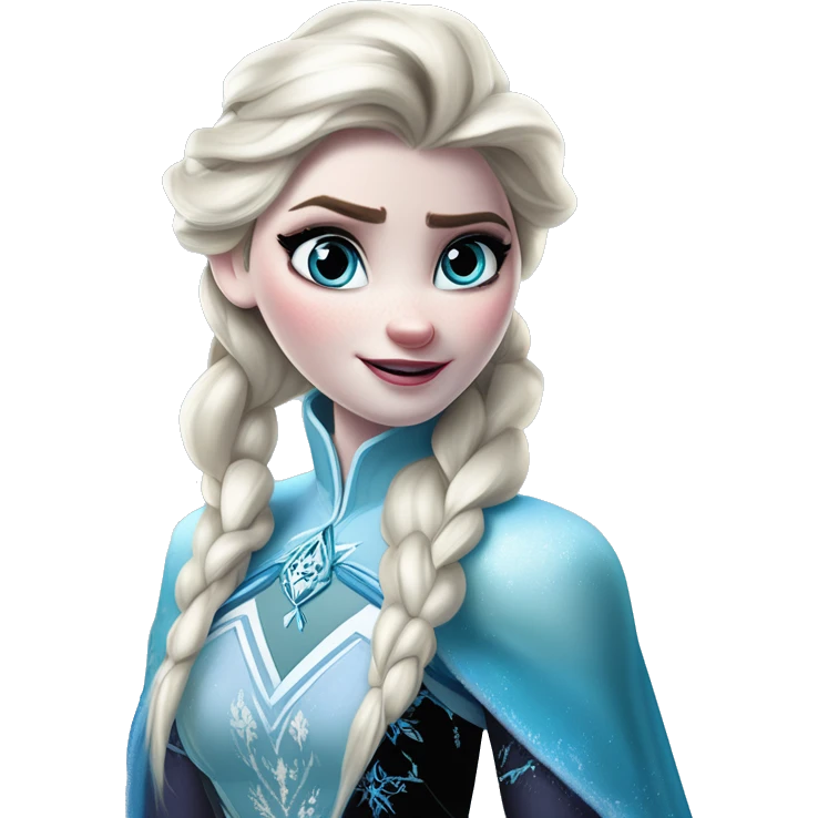 Warcraft award winning frozen Elsa in Marvel Avengers style, oil paint, mysterious eyes, intricate lips, masterpiece pose, odd perspective, beautiful, desirable, logical emoji