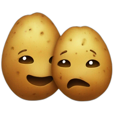 two potatoes kissing emoji