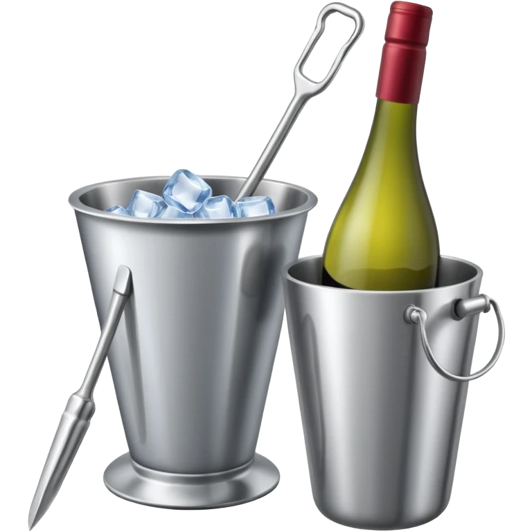 ice pick next to a wine bucket emoji