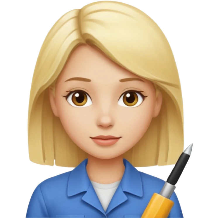 Blonde girl at work emoji