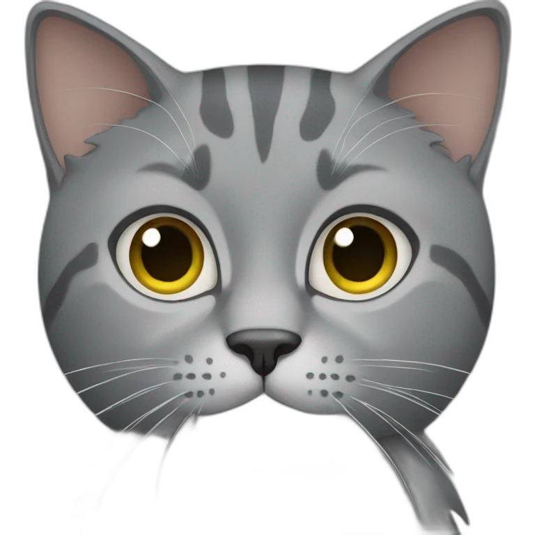 Gray cat emoji