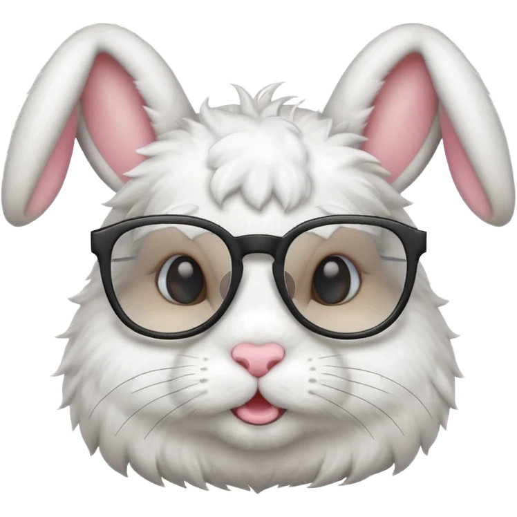 Bunny wearing glasses emoji