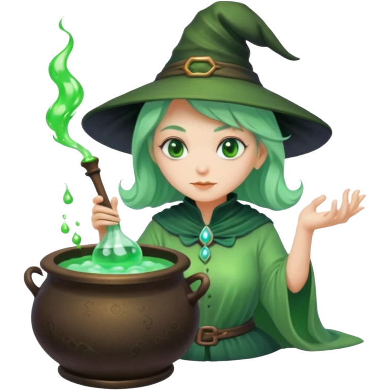 green witch cooking potion emoji