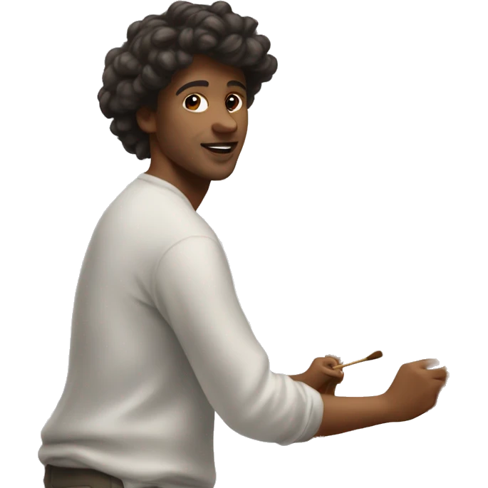 artist painting on an easel emoji