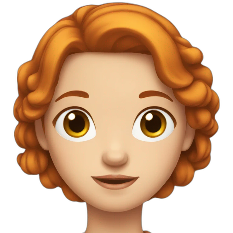 Fille rousse emoji