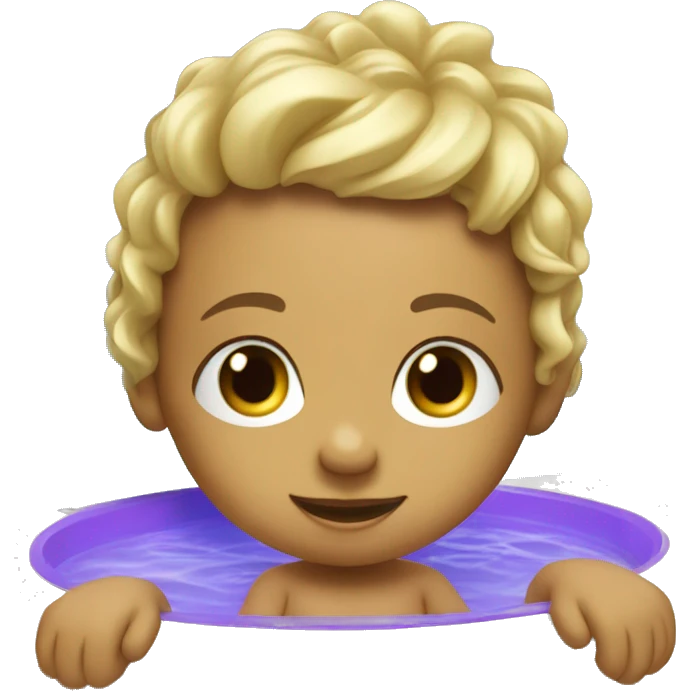 Bébé dans la piscine  emoji