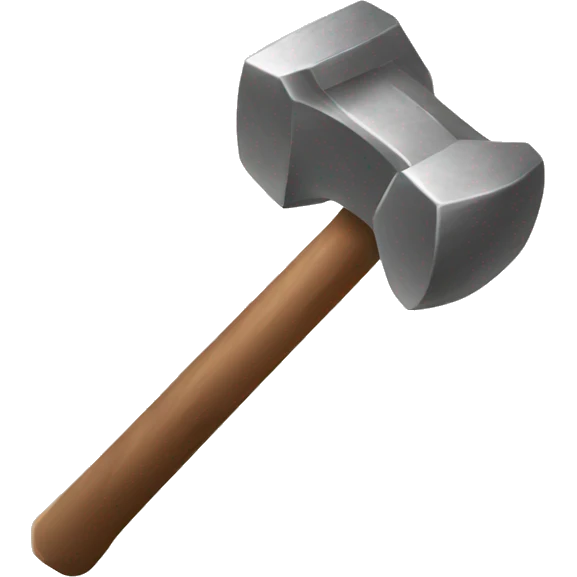 Sledgehammer for smelting iron emoji
