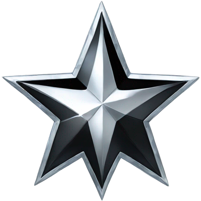 black diamond chrome four-point star diamond star emoji