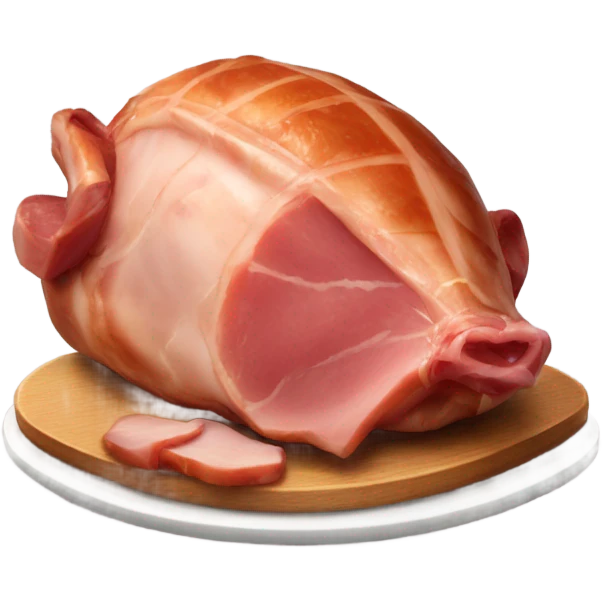 roasted ham head on a platter emoji