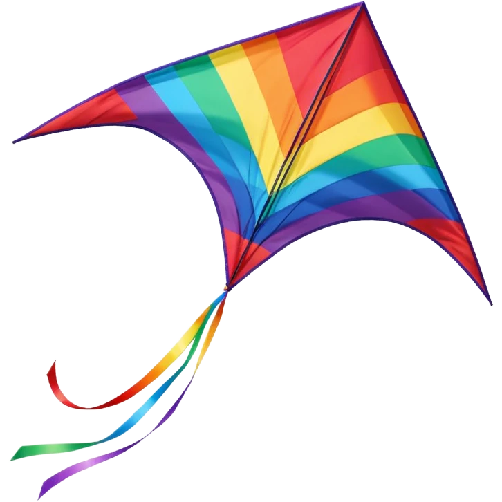 rainbow delta kite emoji