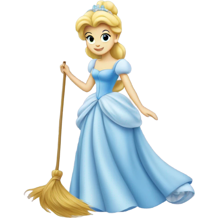 Cinderella sweeps away emoji