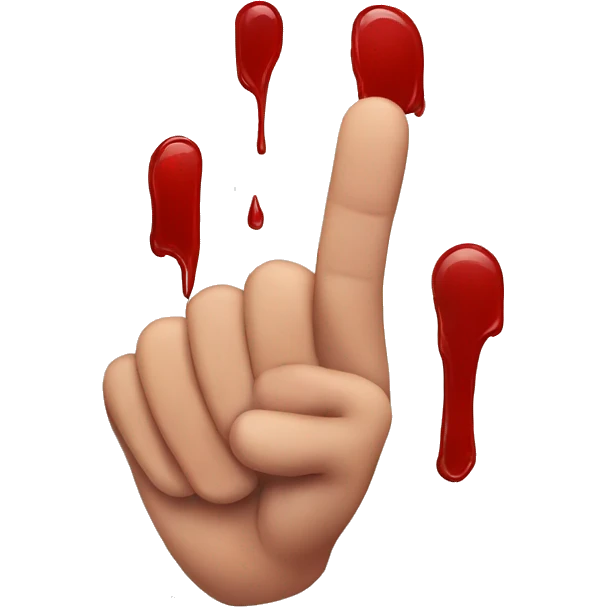 bleeding thumb emoji