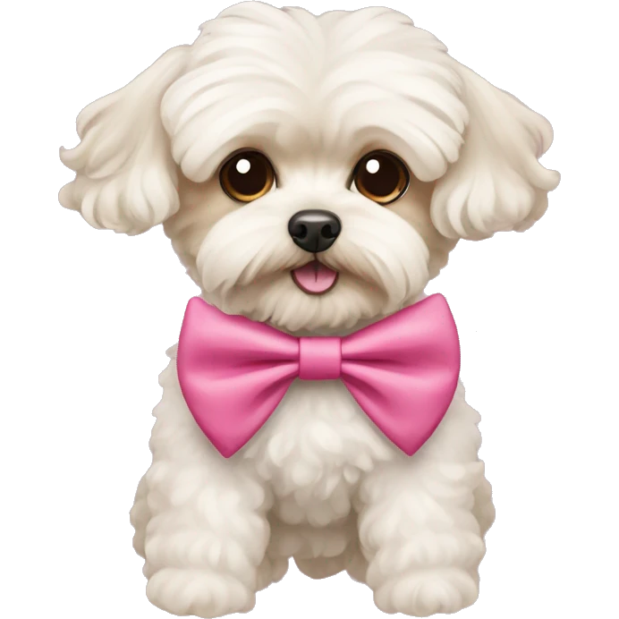 maltipoo wearing bows  emoji
