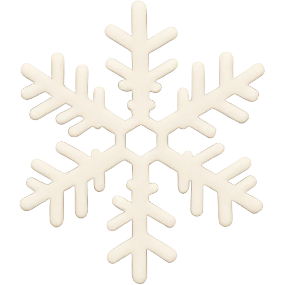 Beige snowflake  emoji