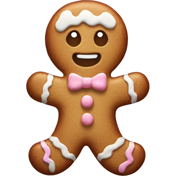 Pastel gingerbread man emoji