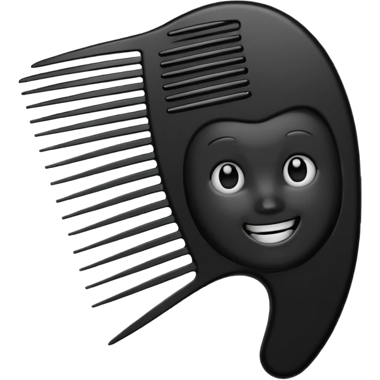 round hair comb emoji