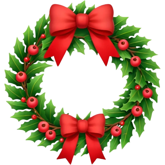 christmas wreath emoji