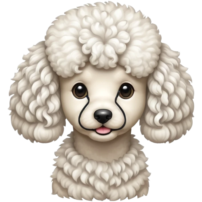 caniche blanco peluqueria canina emoji