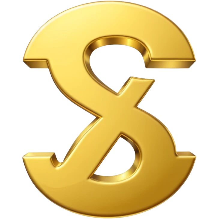 Symbole de currency en or en forme de lettre F précise, seul, 3D, brillant, style emoji simple et lisible sur fond uni. pas une autre lettre

Fcoins emoji
