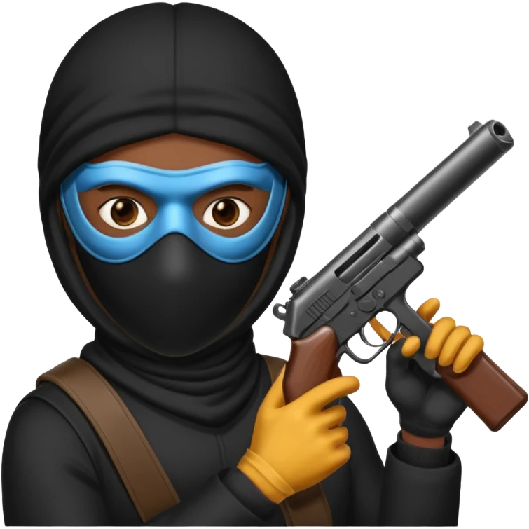 black robber emoji