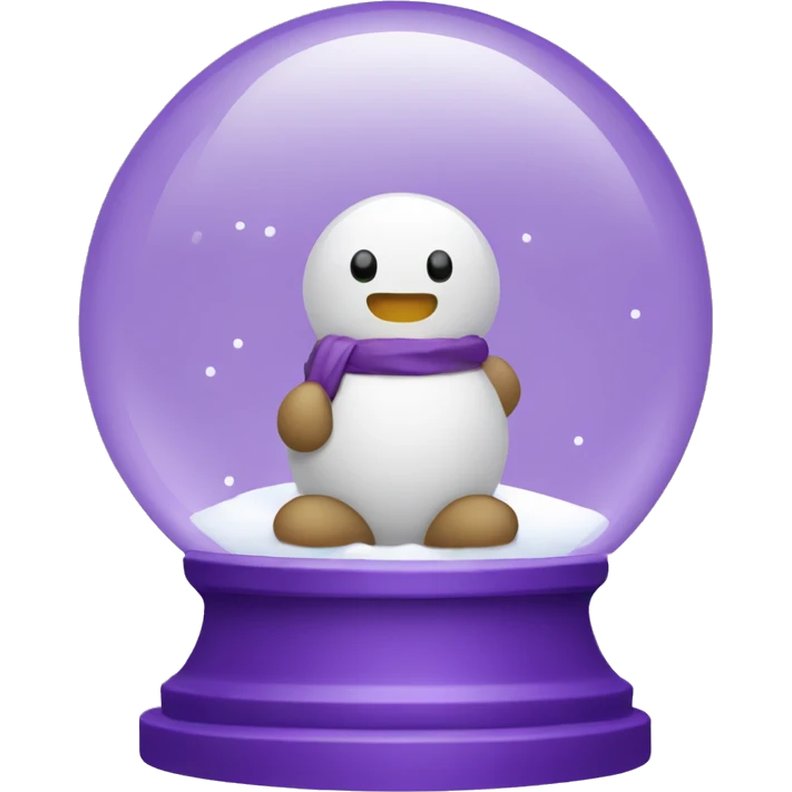 Snow globe with purple base emoji