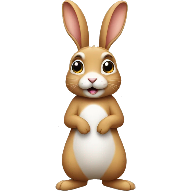 rabbit stands on two legs emoji