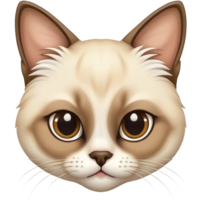 mischievous siamese cat peeking emoji