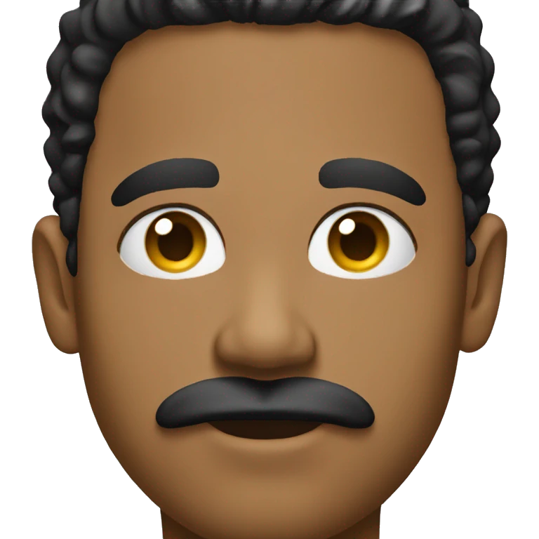 light skin black man mustache emoji