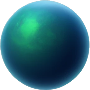Dark blue and green planet with fog  emoji