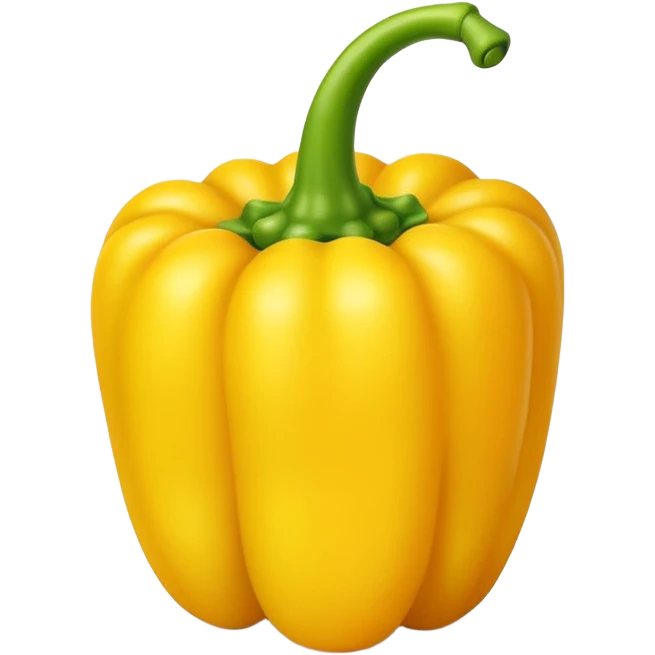 Cartoon Yellow pepper: small stem emoji